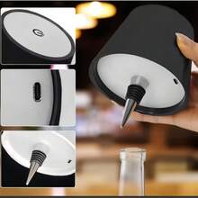 1pc Wine Bottle Lamp, Wireless Charging Touch Control 3-Color Dimmable Table Lamp, Bedroom Night Light, Suitable For Study/Dining Table/Bedroom/Bar, Ideal As Gift/Date/Dinner Atmosphere Light, Bedside Lamp, Modern Decor - one-size - View 9