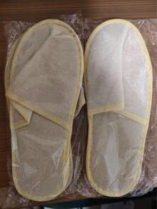 1 Pack Of 10/5/3/1 Pairs Hotel Disposable Slippers, Anti-Slip Bathroom Slippers, Thick Disposable Slippers Suitable For Home Guests, Women's Day, Travel Essentials, Wedding Favors, Y2k, Bedroom, Car Accessories Women, Kitchen Decor,Cute Stuff - Multicolor - View 6