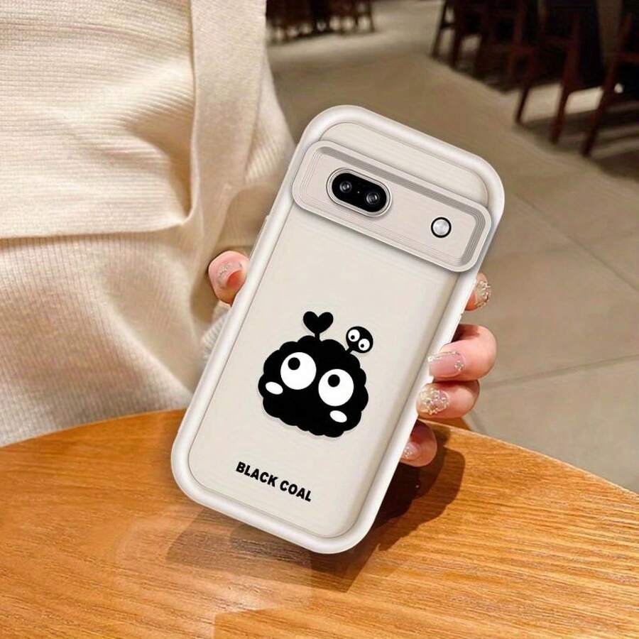 かわいい黒い炭翡翠のスマホケース、 Pixel 7、7A、8、8A、9、XL Pro、5Gを使う、アイラダー払いき、マットブラックとホワイトのソフトTPU耐衝撃性カバー。 گوグルピクセル8A、9A、10、 11/12/13/14/15/15プロ/15プラス/15プロマックス/11プロ/12プロ/13プロ/14プロ/12ミニ/13ミニ/11プロマックス/12プロマックス/13プロマックス/14プロマックス/14プラス/5 - 黒2 - チェックする 1