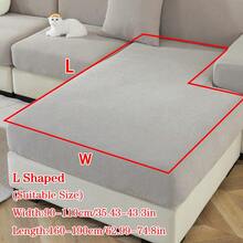 1pc All-Season Jacquard Chenille Anti-Slip Sofa Seat Cushion Cover, Minimalist Modern Soft & Skin-Friendly Pet-Proof Elastic Sofa Slipcover, Spring/Autumn Anti-Scratch Sofa Pad Fit For L-Shaped Combination Sofa And 1/2/3/4 Seater Sofa (Single Piece Sold) - Moon Gray - View 19