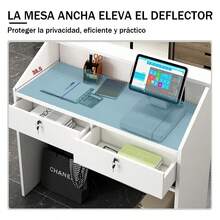 Mostrador Comercial 100cm Multifuncional De Recepción Blanco - Blanco - Ver 3