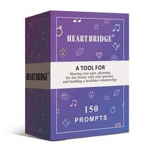 HEART BRIDGE 情侣爱情问答卡牌游戏，桌面游戏，营造浪漫氛围，贴心礼物，150个有意义的对话开场白，适合情侣约会之夜、情人节/万圣节/圣诞节礼物 - 淺藍色 - 查看 10