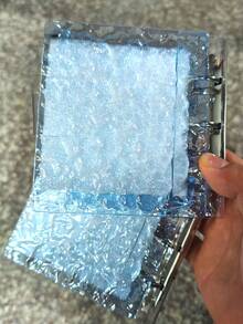 1pc 40-Pocket Mini Photo Album, Cartoon Photo Card Album Collection, A8 DIY Acrylic Ring Binder, Wavy Texture, Crystal Cover, Suitable For Instax Mini Film/Photos, 3-Ring Single Pocket Binding, Gold Clips, Transparent Dividers, Budget Planner, Backpack Album - Multicolor - View 13