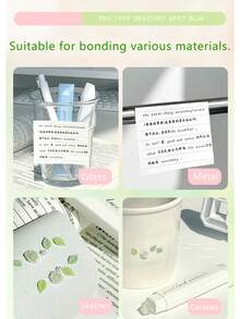 4-2pcs Gradient Color Double-Sided Adhesive Dots Pen, Essential Stationery, Large Capacity, Long-Lasting, Invisible Transparent Dot Pen, Suitable For Crafts And Scrapbooking, DIY Collage And Photo Mounting, Back To School, Stationery Tape, Office Supplies, Handmade Journals And Art Projects, Crafts, Halloween, Weddings, Etc. (Belt Length: Approximately 5 M) - Multicolor - View 11