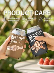 Customized Personalized Beer Bottle Covers, Beverage Bottle Covers, The Best Dad-Themed Ones, Cola Bottle Covers, Personalized Names, Father's Day Party Supplies - Hand - View 6