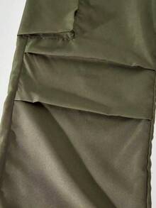 Tween Girl Numeric Print Round Neck Short Sleeve T-Shirt And Cargo Pants Casual Outfit - Army Green - View 5