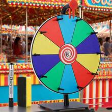 1pc 12-Inch Desktop Spinning Prize Wheel With Sturdy Base, Suitable For Prize Drawings At Parties, Bars, Games, Includes Pointer And Erasable Markers - Multicolor - View 8
