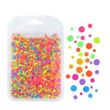 2克荧光亮片环氧树脂流沙填充物霓虹圆星空心圆梅花形状片状树脂硅胶模具填充物春夏剪贴簿制作DIY工艺品 - 彩色 - 查看 16