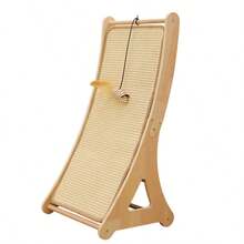 Wooden Cat Scratching Board, Indoor Cat Sisal Scratching Pad, Scratch Pad, Vertical Cat Toy, Durable Cat Claw Sharpener, Entertaining Cat Solid Wood Scratching Post - one-size - View 9