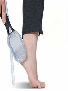 重型不锈钢专业足部刷和老茧去除器 - 厚薄两用死皮去除器，带安全防护罩、手柄和刮刀，适用于皲裂的脚后跟和拇外翻 - 家用足部护理/无痛送货礼品，足部护理工具，足部按摩器，足浴配件 - A - 查看 10