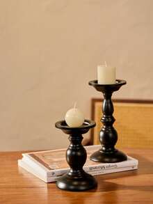 Cirelle 复古锻铁烛台装饰品黑色 1 件、万圣节、恐怖、秋季、冬季、假日、节庆、房间装饰、礼物 - 黑色 - 查看 1