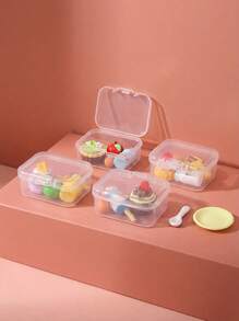 POKOJA LAND 1 Set Of 6 Mini Miniature Kitchen Food Play Toy Food Containers, Breakfast, Bento Boxes, Desserts, Milk Model Figurines - Various - View 2