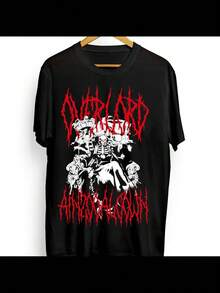 Overlord New Unisex T-Shirt Overlord Ainz Ooal Gown Anime Manga Graphic Tee - 黑色 - 查看 1