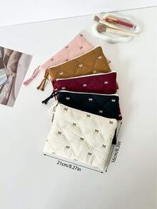 1 chiếc túi đựng máy đọc sách điện tử bằng cotton thêu nơ cổ điển, kích thước 6"/6.8"/7", túi đựng điện thoại đa năng dành cho nữ, túi đựng tai nghe SA569P cho máy đọc sách điện tử Kindle/Boox/Kobo, vỏ bảo vệ, thích hợp làm quà tặng cho giáo viên hoặc bạn bè, đồ dùng học tập thiết yếu. - Nhiều màu - Xem 11