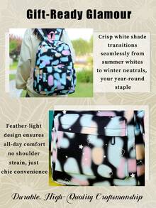 Classic Beaded Quilted Backpack For Women Waterproof Business Casual Commuting Travel Bag Cute Multi-Compartment Computer Daypack For Back To School - Nhiều màu - Xem 9