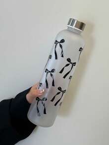 1000毫升磨砂水杯 | 原创蝴蝶结印花设计 | 学生水杯，磨砂蝴蝶结，不锈钢运动杯盖 | 防漏且适合健身房使用 | 欧美、中东、东南亚时尚必备单品 | 精美健身神器 - 彩色 - 查看 2