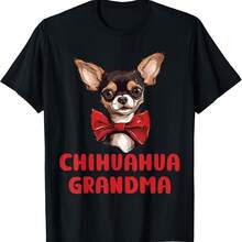 Camiseta divertida para abuela chihuahua, regalo para amantes de los perros, cachorro chihuahua - Negro-3 - Ver 1