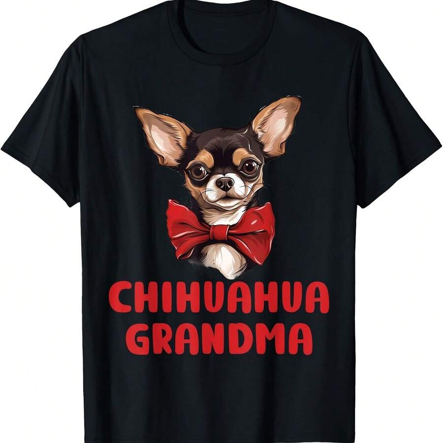 Camiseta divertida para abuela chihuahua, regalo para amantes de los perros, cachorro chihuahua - Negro-3 - Ver 1