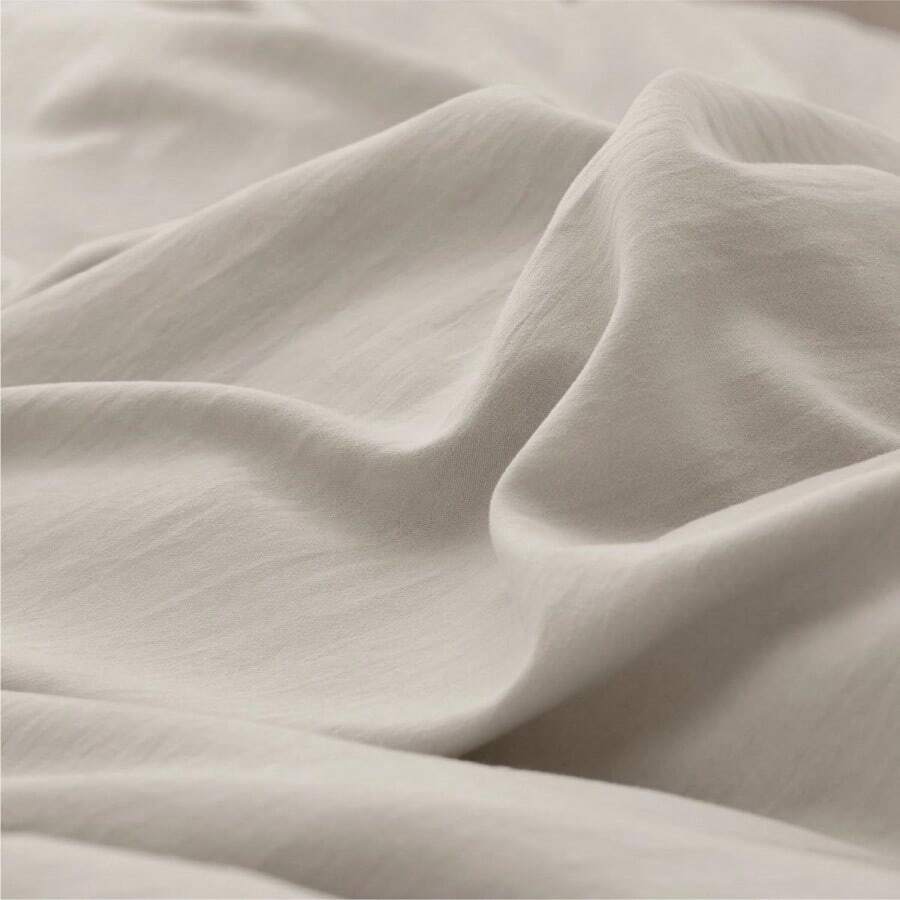 Duvet Cover King Size 3 Pieces Prewashed CottonLike Extra Soft Bedding Set, Includes 1 Duvet Cover 104x90 Inches With Zipper Closure Amp 2 Pillow Shams, Linen, Comforter Not Included - 02LinenNoComforterKi - View 1