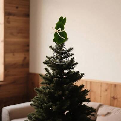 Easter Bunny Tree Topper With Spring Base Flocked Rabbit Table Centerpieces For Home Holiday Party Decorations