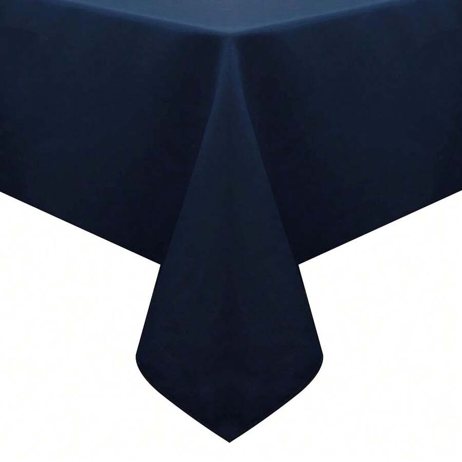 210GSM Rectangle Table Cloth - Heavy Duty Water Resistance Microfiber Tablecloth, Decorative Fabric Table Cover For Outdoor And Indoor Use (Navy Blue,60x144 Inch) - NavyBlue - View 1