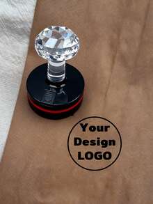 1/2枚定制圆形Logo/设计婚礼印章，照片印章，自带墨水周年纪念印章，个性化婚礼印章，可定制宠物印章，DIY印章，可定制文字、Logo、日期印章，简约现代独特，适合作为生日礼物、婚礼礼物、周年纪念礼物、办公礼物，送给她、老师、朋友、新娘、新郎、同事、客户的理想礼物 - 風格A - 查看 4