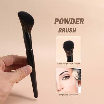 1pc Soft & Skin-Friendly Foundation Brush, Blush Brush, Soft Fiber Easy To Carry Makeup Tool, Travel Powder Brush. Gift For Women & Girls