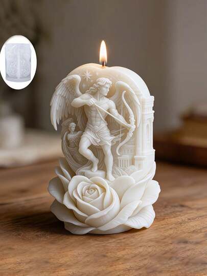 耶稣弓箭硅胶模具，耶稣弓箭造型 | 手工制作，适用于香薰蜡烛、树脂和石膏 | 精致3D设计，易于脱模，保留纹理 | 非常适合复活节、节日礼物、朋友生日和家居装饰