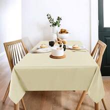 Sancua 2 Pack Beige Tablecloth 60 X 102 Inch, Rectangle 6 Feet Table Cloth - Stain And Wrinkle Resistant Washable Polyester Table Cover For Dining Tables, Buffet Parties And Camping - Beis - Ver 3