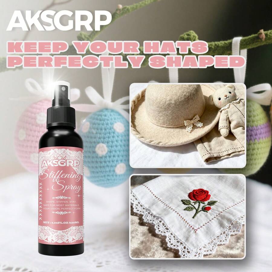 1pc Fabric Stiffening Spray, Quick Drying, Long Lasting, Suitable For DIY Crochet/Knitting/Fabric Crafts/Lace/Handmade Bouquets, Provides Durable Shaping