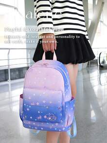 Malist Flower Embroidery Functional Backpack For Women, Business Casual Commuting Travel Backpacks, Cute Multi-Compartment Versatile Computer Daypack, Portable Campus School Bag For Junior High School And College Students, School Backpack, Elementary School, Middle School, High School, Back To School Bags, Waterproof, Lightweight, Classic Casual, Suitable For Teen Girls Women College Students, Teacher, Perfect For Back To School, First Day Of School, Middle School, High School - 彩色 - 查看 6