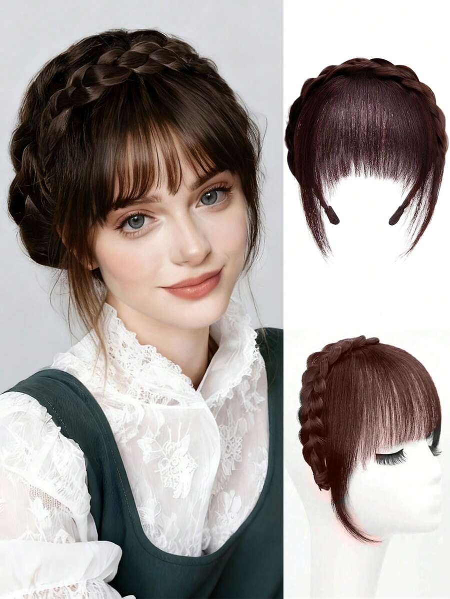 Fashionable Braided Bangs Headband - Stylish Hair Accessory Suitable For Casual Daily Wear - Multicolor - View 1