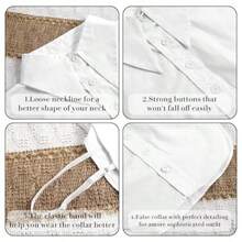 Valentine's DayDetacable Fake Collar W Collar Sirt  Women - Ent F Collars Wit Pointed Design - As Pic - View 4