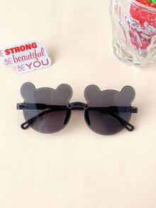 1/2/3/6 Piezas Gafas de niño/niña con marco de oso lindo, lazo, colores dobles, orejas de oso, para niños y niñas, solo se muestra la tarjeta, no se envía - Multicolor - Ver 14