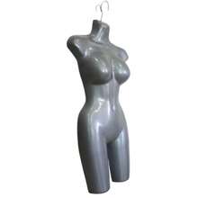 Maniquí Dama Pierna Larga Tipo Busto Completo | Maniquí Exhibidor Femenino con Pierna Larga Disponible en 4 Colores Blanco, Negro, Beige y Plata, Ideal para Vestidos, Pantalones, Lencería, Ropa Interior, Trajes de Baño y Exhibición Profesional en Tiendas, Boutiques y Escaparates - Plateado - Ver 2