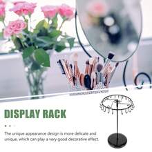 Aimall Iron Jewellery Rack Rotating Necklace Display Stand Jewellery Organiser Storage - Black - View 5