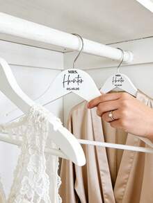 1pc Custom Bridal Hanger, Bride Hanger For Wedding Dress, Personalized Bride Hanger, Bride Gifts - Multicolor - View 4