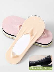 1/3/6 Pairs Women's Boat Socks, Super Thin Low-Cut Invisible Socks, Non-Slip, Breathable, Suitable For High Heels, Spring/Summer/Autumn - Multicolor - View 5