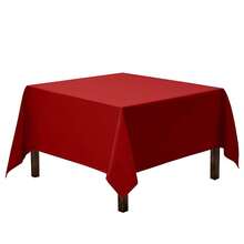 Gee Di Moda Square Tablecloth - 70 X 70 Inch Red Table Cloth For Medium Square Or Round Tables - Heavy Duty Washable Fabric - For Buffet Table, Holiday Party, Dinner, Wedding & Ba By Shower - Red - View 1