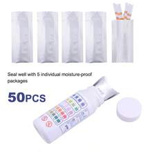 一瓶50片装，五合一泳池及水疗池水质测试条，用于检测pH值、氯含量、溴含量、总碱度和总硬度，泳池水质测试套装，瓶身附带色卡。 - 多款 - 查看 6