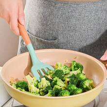 3pcs Premium Silicone Kitchen Utensil Set: Thick Silicone Spatula, Ladle And Spoon With Wooden Handle, Heat Resistant And Non-Stick, Suitable For Global Kitchens - Multicolor - View 11