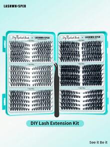 Eyelash Book DIY Individual Cluster False Eyelashes At-Home Eyelash Extensions Natural Reusable For Beginners - Multicolor - View 12