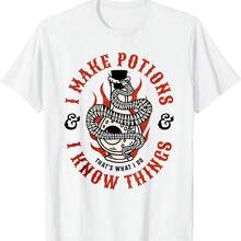 Camiseta divertida de mago con poción de bruja y hierbas de boticario vintage - Blanco 5 - Ver 1