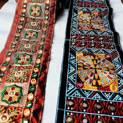 Vintage Embroidered Lace Trim - Heavy Style, Customizable Size, Suitable For Hanfu, Floral Dress, Cuffs And Skirt Hem, DIY Craft Material, Holiday Gift Packaging, Curtain Packaging, Festival Gift Packaging | Vintage | Fabric Lace, Lace Trim