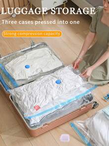 5pcs Extra Large Vacuum Storage Bag Set 35.0x50.01cm With 1 Manual Pump - Save Space, Air-Tight Compression, Dust And - Multicolor - View 5