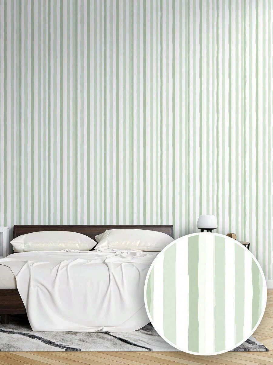 Decorative Adhesive Wallpaper For Bedroom, Living Room, Children's Room, Adult, 3.0 Meters, Striped, SMT0177 - Trắng 1 cái - Xem 1