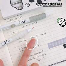 熊猫造型动物主题极简风格软握按压式凝胶笔，书写流畅，连续出墨，速干，适合DIY学习办公书写，黑色速干大容量凝胶笔，搭配大容量多层笔袋，是返校必备办公用品，也是情人节礼物的理想之选。 - 多色 - 查看 8