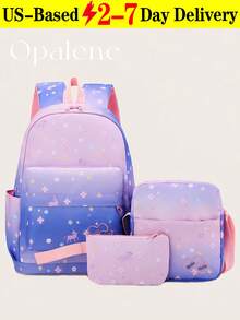 Malist Flower Embroidery Functional Backpack For Women, Business Casual Commuting Travel Backpacks, Cute Multi-Compartment Versatile Computer Daypack, Portable Campus School Bag For Junior High School And College Students, School Backpack, Elementary School, Middle School, High School, Back To School Bags, Waterproof, Lightweight, Classic Casual, Suitable For Teen Girls Women College Students, Teacher, Perfect For Back To School, First Day Of School, Middle School, High School - 彩色 - 查看 1