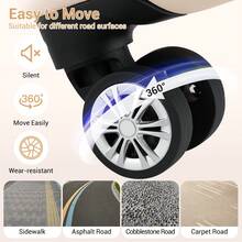 Lightweight ABS Hard Suitcase With Combination Lock 4-Wheel Trolley For Men And Women Ideal For Business Travel Available In 19 Inch Carry-On 24 Inch And 28 Inch Check-In Sizes Beige - Beige - View 6