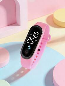 1 Stück batteriebetriebene, modische LED-blinkende Astronauten-Muster Digitaluhr, geeignet für Weihnachten, Schule, Lässig Kleidung, tägliche Dekoration - Verschiedenfarbig - Übersicht 10